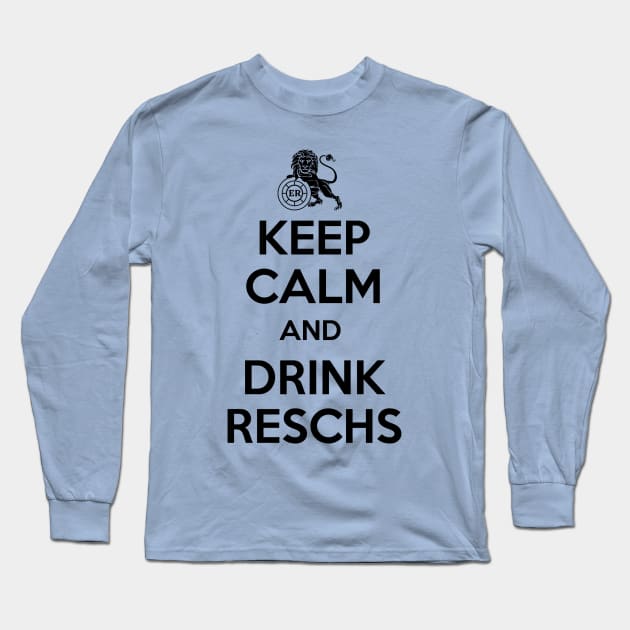 Reschs KEEP CALM LION - (black) Long Sleeve T-Shirt by Simontology